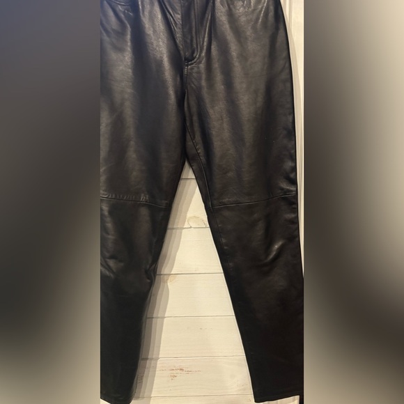 Hugo Buscati Shiny Black Leather Trousers - Picture 6 of 16
